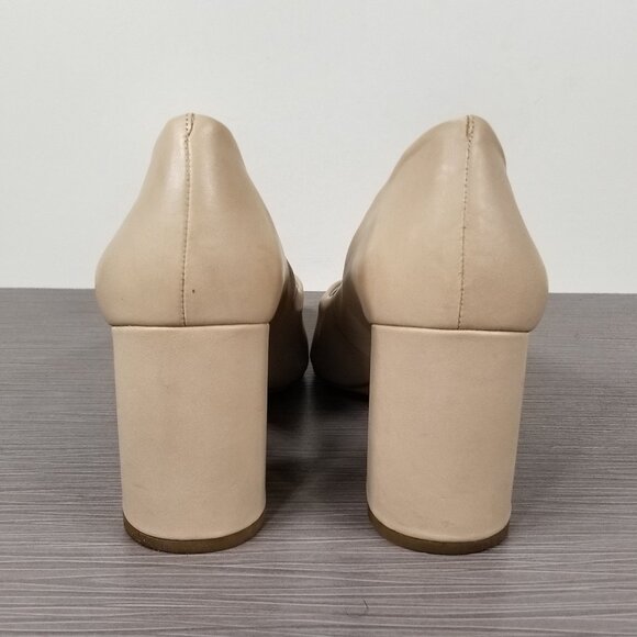 1.State Saffy Pointed Toe Pump, Nude Leather, Womens Size 9 M / 40 - Picture 5 of 13